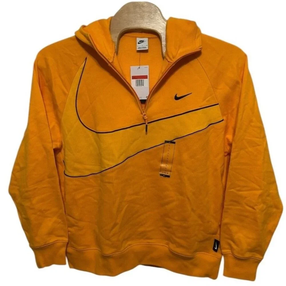 Nike Club Fleece Logo Graphic Pullover Hoodie Sweatshirt Men Large New with Tags